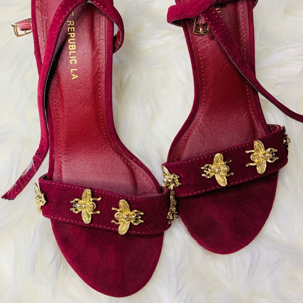 Shoe Republic LA Burgandy Heels